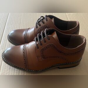 Stacy Adams Boys Brown Ombré Oxford Dress Shoes Size 11 M Excellent Condition